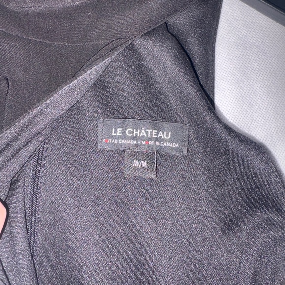 La Chateau Floral Print Bengaline & Satin Halter Dress - Picture 3 of 3